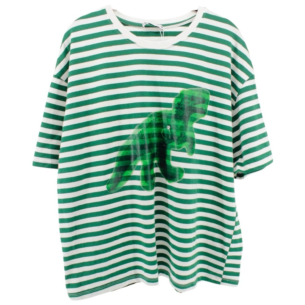 NEW Zara Dinosaur and Stripe Tee Novelty Comfort Fun Quirky Camp L - Picture 2 of 11